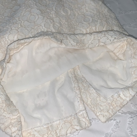 SHOSHANNA SLEEVELESS CREAM LACE MIDI SHEATH DRESS - Picture 11 of 13